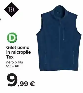 Carrefour Iper Gilet uomo tex in micropile offerta