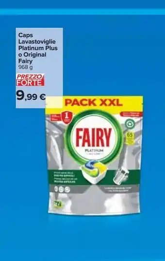 Carrefour Iper Caps lavastoviglie platinum plus o original fairy 968g offerta