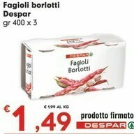 Despar Despar Fagioli Borlotti offerta
