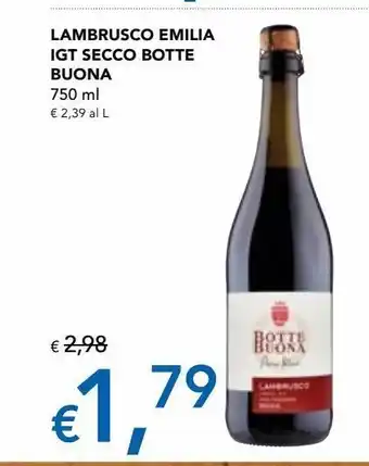 Migross Superstore Lambrusco emilia igt secco botte buona offerta