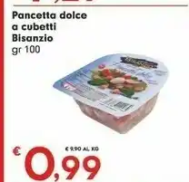 Despar Bisanzio Pancetta Dolce A Cubetti offerta