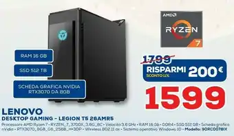 Euronics Lenovo Desktop Legion Gaming T5 26AMR5 offerta