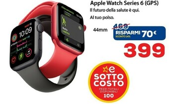 Euronics Apple Watch Series 6 OLED Rosso GPS (satellitare) offerta