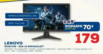 Euronics Lenovo Monitor G24-10 65FDGAC2IT offerta