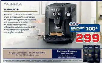 Euronics Delonghi Magnifica ESAM4000.B offerta
