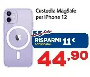 Euronics Apple Custodia MagSafe Per IPhone 12 | 12 Pro - Trasparente offerta
