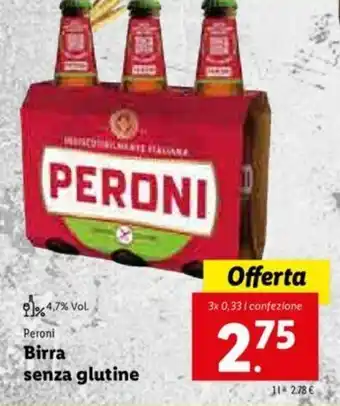Lidl Birra senza glutine 3x0,33 L offerta