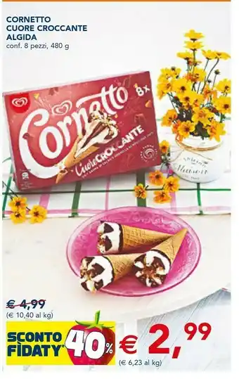 Esselunga Algida Cornetto Cuore Croccante offerta