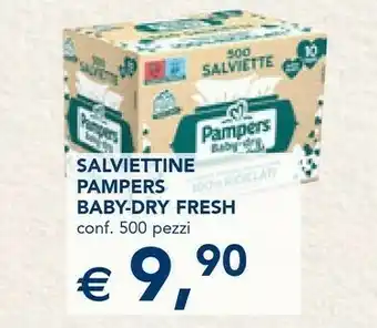 Esselunga Pampers Salviettine Baby-dry Fresh 500 Pezzi offerta