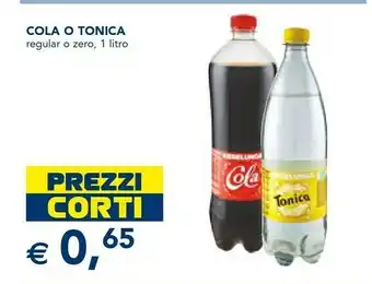 Esselunga Esselunga Cola O Tonica Regular O Zero 1 Litro offerta