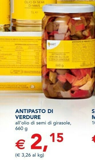Esselunga Smart Antipasto Di Verdure All'olio Di Semi Di Girasole 660 G offerta