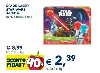 Esselunga Algida Spade Laser Star Wars offerta