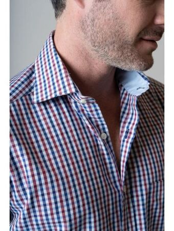 Invidia Camicia uomo a maniche corte regular fit realizzata in cotone filafil quadretto offerta