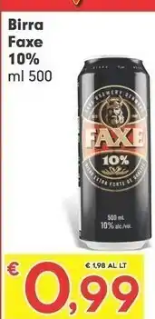 Eurospar Faxe Birra Extra Forte Di Qualità 500 G(ml) offerta