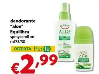 Pam Equilibra Deodorante Aloe Spray offerta