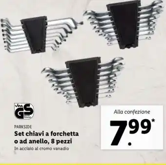 Lidl Parkside Set chiavi a forchetta o ad anello, 8 pezzi offerta