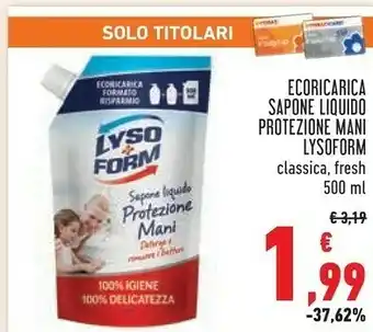 Conad Lysoform Ecoricarica Sapone Liquido Protezione Mani offerta