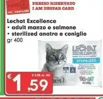 Despar Monge Le Chat Excellence Adult Manzo E Salmone offerta
