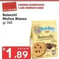 Despar Mulino Bianco I Baiocchi Con Crema Alla Nocciola E Cacao 260 G(ml) offerta
