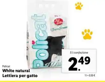 Lidl White natural Lettiera per gatto offerta