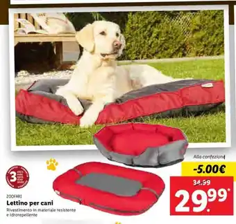 Lidl Lettino per cani offerta