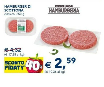Esselunga Hamburger Di Scottona offerta