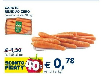 Esselunga Carote Residuo Zero offerta