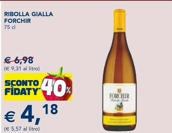 Esselunga Forchir Ribolla Gialla 75 Cl offerta
