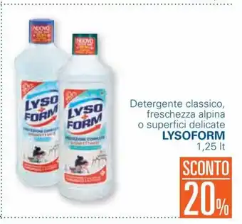 Unes Lysoform Detergente classico, freschezza alpina o superfici delicate 1,25 lt offerta