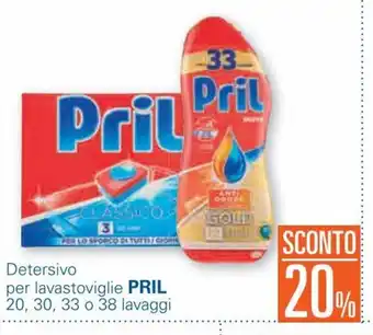 Unes Pril Detersivo per lavastoviglie 20,30,33 o 38 lavaggi offerta