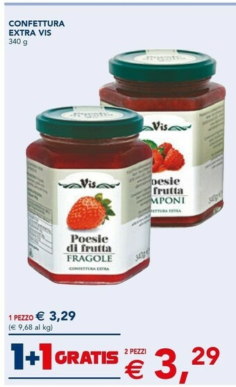 Esselunga Vis - Poesie Di Frutta Lamponi Confettura Extra 340 G(ml) offerta