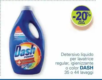 Unes Dash Detersivo liquido per lavatrice regular, igienizzante o colore 35 o 44 lavaggi offerta