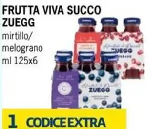 Maxi Family Zuegg Frutta Viva Succo mirtillo/melograno ml 125x6 offerta