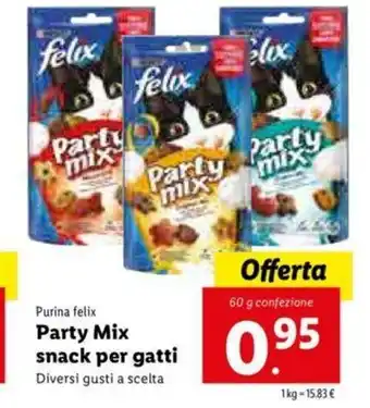 Party Mix snack per gati 60g
