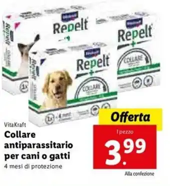Collare antiparassitario per cani o gatti