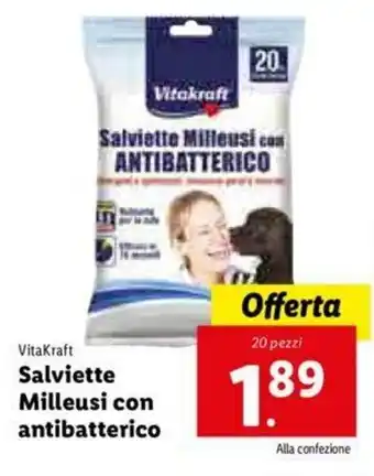 Lidl Salviette Milleusi con antibatterico offerta