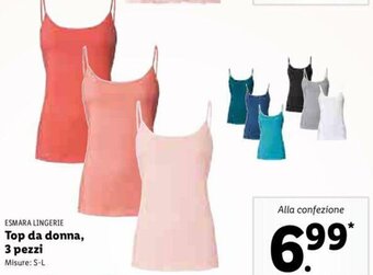 Lidl Top da donna 3 pezzi offerta