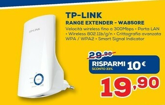 Euronics Tp Link Range Extender Wa850re offerta