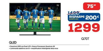 Euronics Samsung QLed Q70T offerta