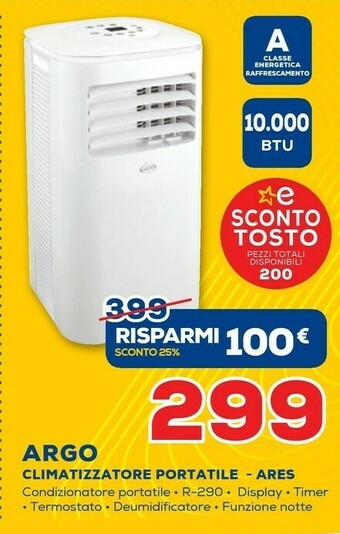 Euronics Argo Climatizzatore Portatile - Ares offerta