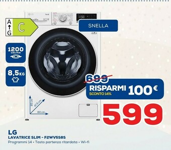 Euronics LG Lavatrice Slim - F2WV5S8S offerta