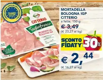 Citterio Mortadella Di Bologna IGP Taglio Fresco 150 G(ml)