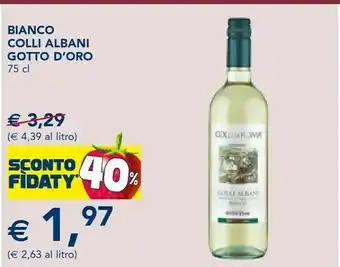 Esselunga Gotto d'oro Bianco Colli Albani 75 Cl offerta