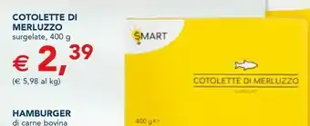 Esselunga Smart Cotolette Di Merluzzo Surgelate 400 G offerta