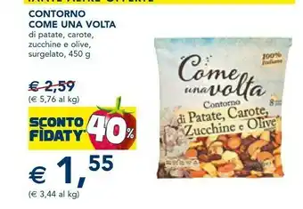 Come una volta Contorno Di Patate, Carote, Zucchine E Olive Surgelato 450 G(ml)