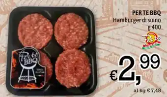 Famila Market Per Te BBQ Hamburger di suino 400g offerta