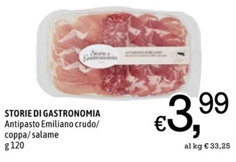 Famila Market Storie Di Gastronomia Antipasto Emiliano crudo/coppa/salame 120 g offerta
