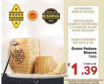 Despar Grana Padano Riserva offerta