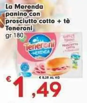 Casa Modena Teneroni La Merenda panino con prosciutto cotto + tè