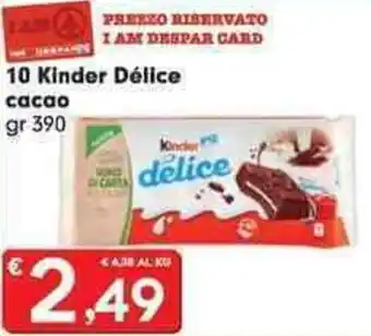 Kinder 10 Délice cacao 390 gr